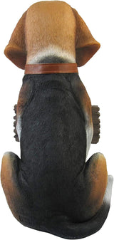 DWK Front Porch Dog Outdoor Welcome Sign Decorative Statue | Cute Dog Welcome Sign for Front Porch Standing | Decorative Garden Statues - Beagle