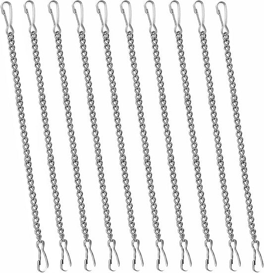 10pcs 20inch Stainless Steel Hanging Chains for Stained Glass Panels,Silver 304 Stainless Steel Hanging Chain Window Art Decor,For Stained Glass,Suncatchers,Window, Garden, Patio Outdoor Decor