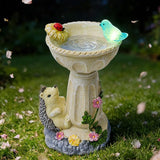 HUYIENO Solar Garden Statue Outdoor Decor Ornament Waterproof Solar Powered LED Lights for Yard, Patio, Lawn Gift for Mom, Women, Housewarming Hedgehog