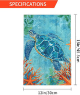 Navigation Sea Turtles Garden Flag Seasonal Double Sided 12 x 18 Inch Small Yard Flag for Indoor Outdoor Decor Holiday All Seasons