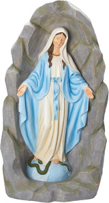 Roman - Our Lady of Grace Grotto, 36" H, Garden Collection, Resin and Stone, Decorative, Gift, Home Outdoor Decor, Durable, Long Lasting, Unique Design