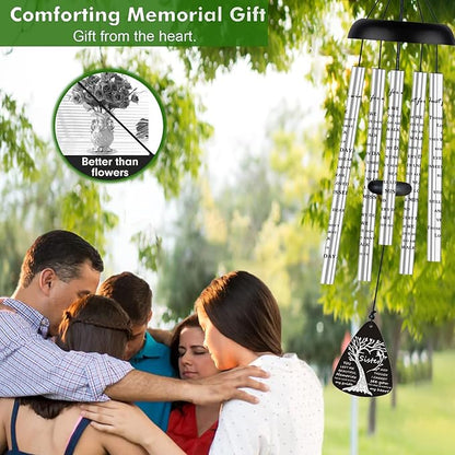 Sympathy Memorial Wind Chimes Bereavement Memorial Gifts for Loss of Sister Sympathy Memorial Gifts for Loss of Loved One in Memory of Sister