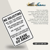 No Soliciting Sign for House – Funny No Soliciting Sign for Front Door, Unless You're Selling Cookies - Outdoor Metal Wall Art for Home Porch, Yard, Business - Funny Solicitation House Decor 12"x8"