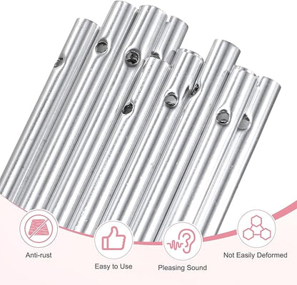 M METERXITY 20-Pack Wind Chime Tubes, Aluminum Wind Chime Empty Tubes, Metal Wind Bell for Adults Arts and Crafts/DIY Home Garden Outdoor Hanging Decorations [0.6x11.5cm, Silver]