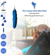 Bird Wind Chimes for Outside，Steller'Jay Bird Gifts，Blue Bird Wind Chimes Outdoor Decorations, Mother‘s Day Gifts for Mom/Grandma,Garden Patio Backyard Hanging Decor.