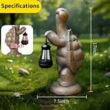 Solar Turtle Outdoor Large Garden Decor Statues 17in Tortoise Light Lantern for Yard,Patio,Balcony,Housewarming Birthday Gifts Mom Grandma Women
