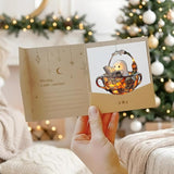 Reading Ghost Teacup Acrylic Suncatcher, Bookish Suncatchers for Window Hanging Ornament, Art Garden Decor for Book Lover Reader Bookworm, Gifts for Mother's Day, Mom, Grandma, Wife, Women, Nana