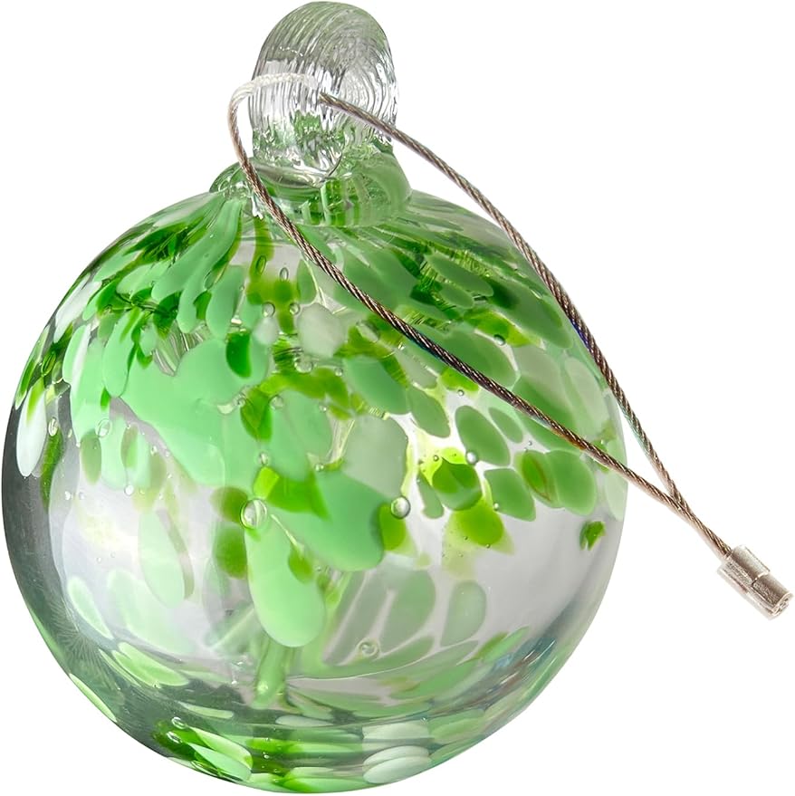 Dale Tiffany Hand Blown Glass, 3" Diameter Celtic, Tree of Life Collection, Witch Globe Hanging Garden Indoor/Outdoor Decorative Ornament Gazing Ball