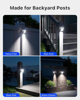8 Pack Solar Wall Lights, Stainless Steels Outdoor Waterproof Motion Sensor Modern Metal Lamps for Fence, Deck, Post, Stair, Front Porch, Dock, Patio, Yard, House Siding, Convenient Security Lighting