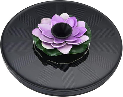 Solar Powered Fountain Water Pump, Floating Mini Solar Fountain with 4 Spray Styles, 16cm Diameter - Environmentally Friendly, Easy Setup, Ideal for Birdbaths Garden Ponds (Lotus 3)
