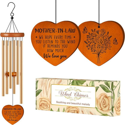 Gifts for Mother in Law, Mother in Law Wind Chime, Birthday Mothers Day, Out Door Wind Chime Garden Decor, Create Atmosphere Suitable for Outdoor, Garden, Patio Decoration
