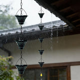 Functional Gardens Decoration Rain Chain Antique Styles Outdoor for Effective Gardens Drainage Decoration