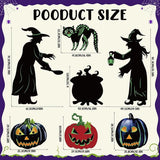 7 PCS Halloween Pumpkin Witch Yard Signs,Witch Outdoor Scary Decor for Halloween Party Holiday Indoor Outdoor Garden Lawn Yard Decorations