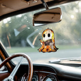 Spooky Cute Ghost Acrylic Suncatcher, Boho Suncatchers for Window Hanging Ornament, Stained Glass Effect Indoor Outdoor Garden Decor for Mother's Day, Mom, Grandma, Wife, Women