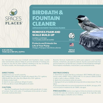 Spaces Places Bird Bath & Fountain Cleaner 8oz.