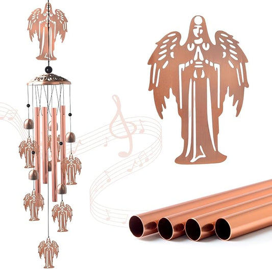 Angel Gifts for Grandma, Mother Wind Chimes,Birthday Gift for mom/Husband/Wife/Women/Aunt/Daughte/Friend/Niece/Sister/Teacher,Gardening Gifts,Memorial Windchime Outside,Yard Decor