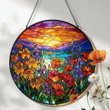 Stained Glass Window Hanging,suncatcher Stained Glass kit,Stained Glass Ornament, Garden suncatchers for Windows Hanging,Window Decor or Indoor,Gifts for Women, Lovers, Couple, Friends