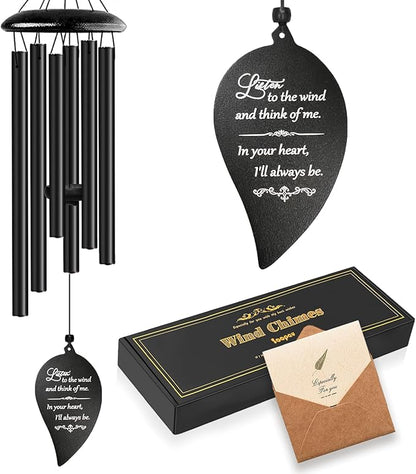 Soopau Sympathy Wind Chimes, 32'' Memorial Wind Chimes for Loss of Loved One Mother Father Miscarriage, Bereavement/Condolence/Funeral Gifts in Memory of a Loved One