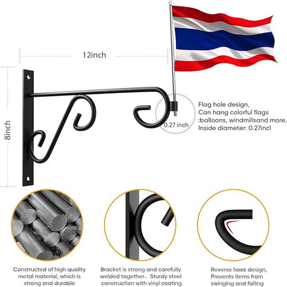 16Pack Plant Hanger Bulk 12In Metal Wall Hook,Anti-Rust Indoor Outdoor Wall Hangers for Bird Feeders, Planters, Lanterns, Wind Chimes,Doorplate