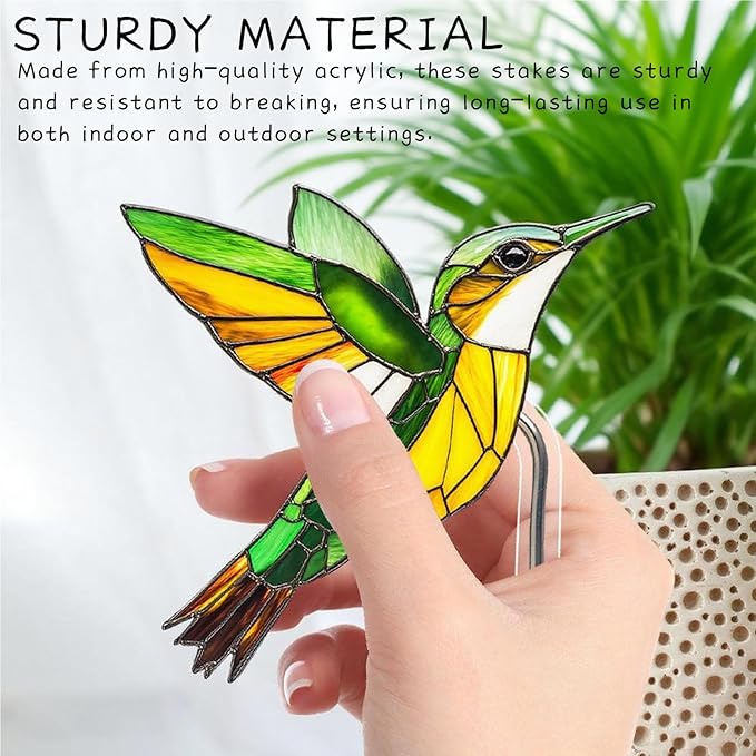 Creative Acrylic Animal Garden Stakes - 2-Pieces Colorful Plant Markers for Indoor & Outdoor Decor, Fun Flower Pot Hangers, and Yard Ornaments (Multicolored Insect)