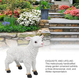 Jerliflyer 1Pcs Lamb Garden Statue,Sheep Hand Made Lifelike Garden Sculpture for Indoor Outdoor Decoration(Small Standing Posture