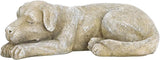 Hapivida Dog Garden Statue, 5.5in Mini Puppy Garden Memorial Stone Sleeping Dog Statue Decor Outdoor Resin Realistics Sculptures Gift Brown