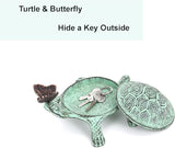 9”L Cast Iron Turtle Key Hider ，Hidden Key Holder for Outside ，Outdoor Hidden Key Holder