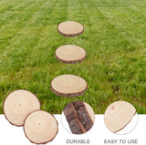 2Pcs Garden Stepping Stones Outdoor Decorative Wooden Log for Walkway Landscaping Patio Lawn