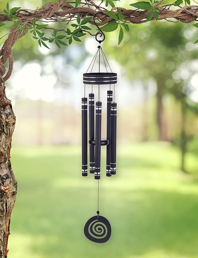 Sunset Vista Designs Durable Metal Vista Classics Galaxy Wind Chime, 36-Inch, Black