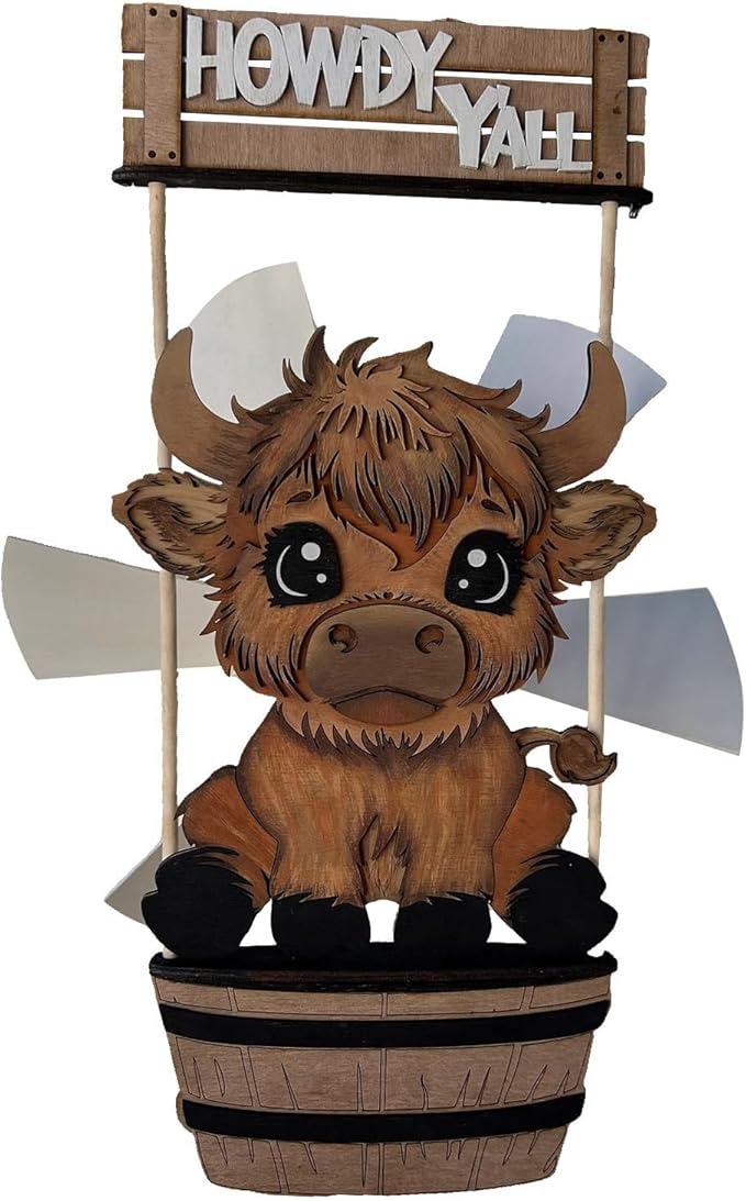 Animal Wind Garden Metal Sculpture Outdoor Art for Yard Patio (White, 30CM)