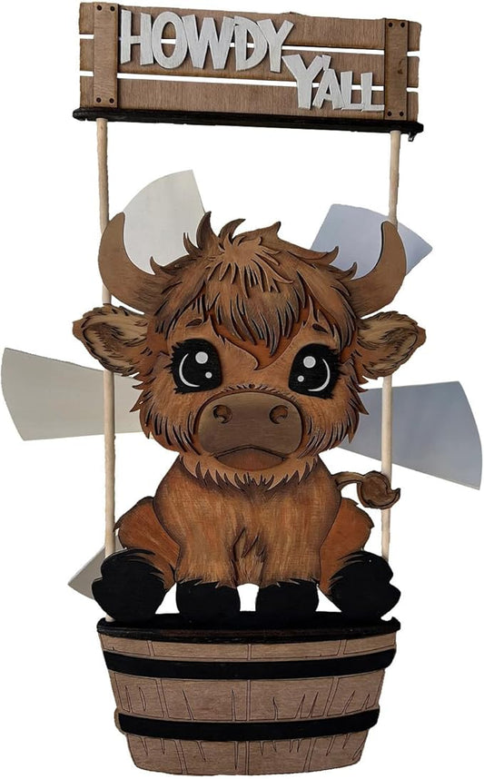 Animal Wind Garden Metal Sculpture Outdoor Art for Yard Patio (White, 30CM)