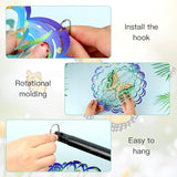 Bnesi Butterfly Wind Spinner Novel Butterfly Gifts for Women Metal Hanging Wind Spinner Butterfly Decor Metal Bird Wind Chimes Butterfly House Yard Art Garden Decor (Butterfly-B)