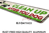 Please Clean Up After You Dog Sign - Vintage Funny Metal Tin Sign for Indoor or Outdoor Use Garden Yard Signs 4x16 Inch