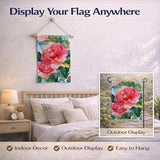 Caroline's Treasures Alabama Camellia in Watercolor Garden Flag Mailbox Flag Decorative Yard Flag Banner Outside Patio Artwork Yard Flower Beds, Garden Size, Multicolor