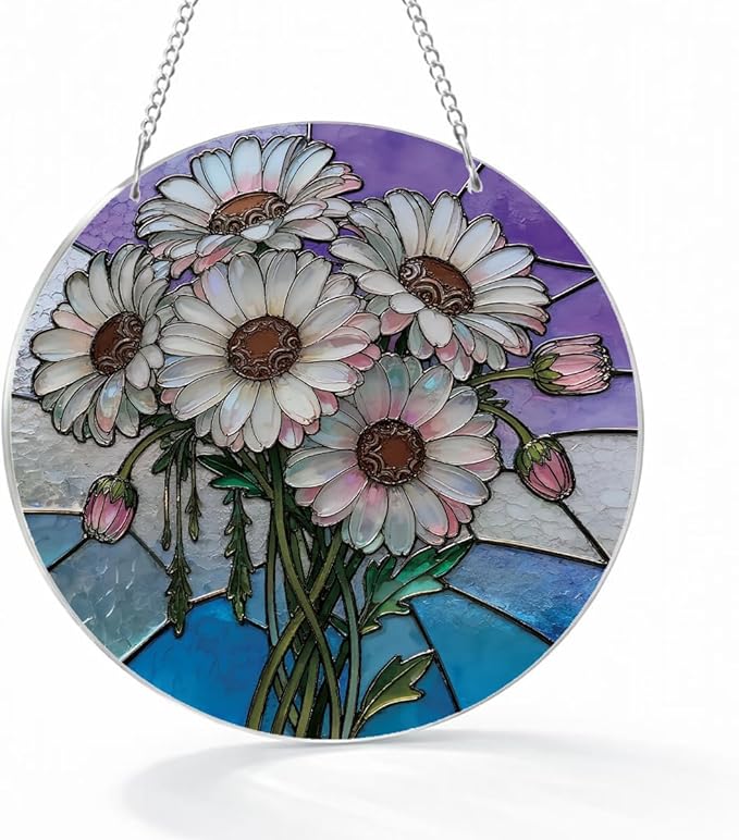 Flower Window Decor, Acrylic Window Hanging Suncatcher, Home Garden Decorations, Christmas Mother's Day Valentine's Day Ornaments, Housewarming Gifts, Festival Gifts for Mom Her
