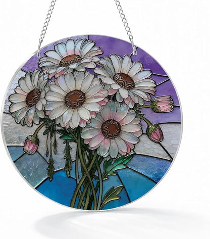 Flower Window Decor, Acrylic Window Hanging Suncatcher, Home Garden Decorations, Christmas Mother's Day Valentine's Day Ornaments, Housewarming Gifts, Festival Gifts for Mom Her
