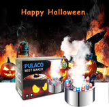 PULACO Mist Maker, 12 LED Mister Fogger Water Fountain Pond Fog Machine Atomizer Air Humidifier, Indoor Fountain Mister Foggers Perfect for Halloween