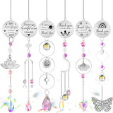 Briwooody 6 Pcs Thank You Gifts for Women Crystal Suncatcher Thank You with Engraved Message Hanging Sun Catcher Ornament for Windows Friend Family Teacher Coworkers Appreciation Gratitude Gift