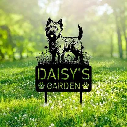 Custom Australian Terrier Dog Metal Memorial Garden Stake Personalized Pet Grave Marker Name Sign Remembrance Stake Decor Sympathy Dog Loss,Outdoor Statues for Yard Garden Lawn Patio Pathway Grave.