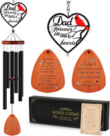 Kathfly Cardinal Wind Chimes for Loss of Loved One, 28" Memorial Wind Chimes for Outside, Cardinal Sympathy Bereavement Condolence Funeral Windchime Gifts for Loss of Father Dad Him