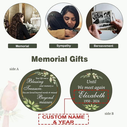 ASTARIN Memorial 36" Wind Chimes, Personalized Name Sympathy Wind Chime, in Memory of Loss Mom Loved One, Deep Tone Bereavement Windchimes for Outdoors Outside Clearance(Produced in USA)