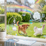 Pet Memorial Gifts for Loss of Dog,Pet Loss Sympathy Gift,Remembrance,Bereavement,40mm Crystal Suncatcher in Memory Passing Away of Dog Cats,with 9 Inch Silver Stand(Clear)