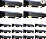 SOLPEX Solar Fence Lights Outdoor, 9 Fixed Colors ＆ Color Changing Fence Solar Lights Outdoor Waterproof IP65, LED Deck Lighting for Backyard Wall Step Patio Railing Pool Porch (16 Pack)