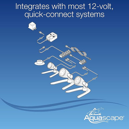 Aquascape 8-Watt Wide-Angle Submersible Warm White Underwater LED Light for Ponds & Water Features, 84077