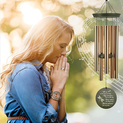 Personalized Wind Chime Outdoor Deep Tone, Large Bereavement Memorial Wind Chimes, Outdoor Mourning Wind Chimes, Gifts for Mothers, Garden Home Patio Hanging Decorations, Product in USA