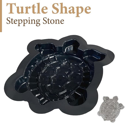 Turtle Shape Stepping Stone Mold – Reusable DIY Concrete Mold for Garden Pathways, Easy to Use, Turtle Garden Decor