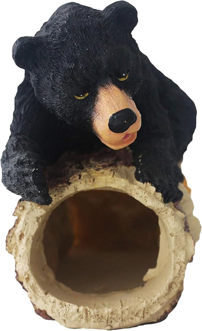 Bear Statue Gutter Downspout Extensions Decorative, Rain Gutter Downspout Splash Block Extender Cover, Gutter Extender Diverter Fit for 2" × 3" Downspouts