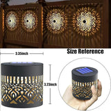 Decorative Solar Mandala Lights Outdoor Waterproof LED Metal Solar Powered Wall Fence Lights for Garden Yard Deck Step Patio Pool Lawn Back Yard Exterior Wall Decorative Lighting(#A,1PC)