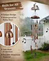 Dachshund Dog Wind Chimes Outdoor Decor Dachshund Dog Birthday Gifts for Women Mom Sister 34 Inch Aluminum Windchimes for Outside Porch, Garden, Yard Decoration