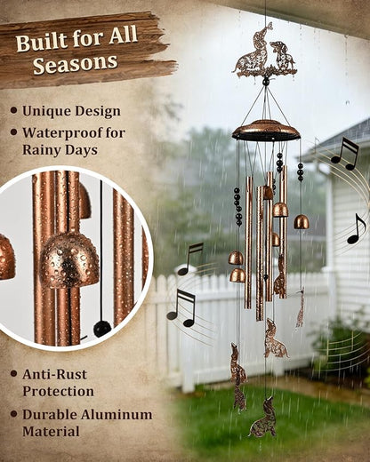 Dachshund Dog Wind Chimes Outdoor Decor Dachshund Dog Birthday Gifts for Women Mom Sister 34 Inch Aluminum Windchimes for Outside Porch, Garden, Yard Decoration